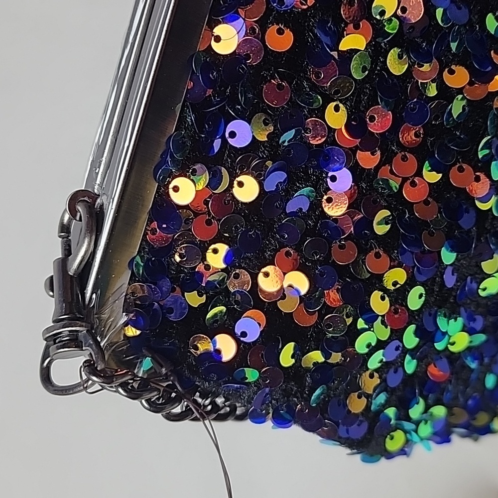 NWT Patricia Nash Potenaz Frame Bag Payettes And Velvet Sequin Women's Bag Party - Picture 5 of 16